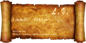 Laukó Viktor névjegykártya