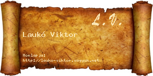 Laukó Viktor névjegykártya